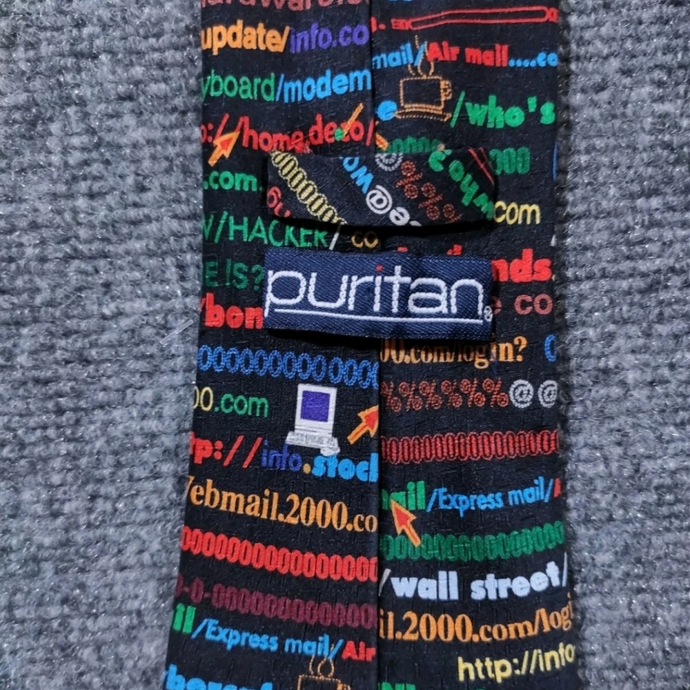 Puritan All Silk Elements/Computer Multicolor Pat… - image 5